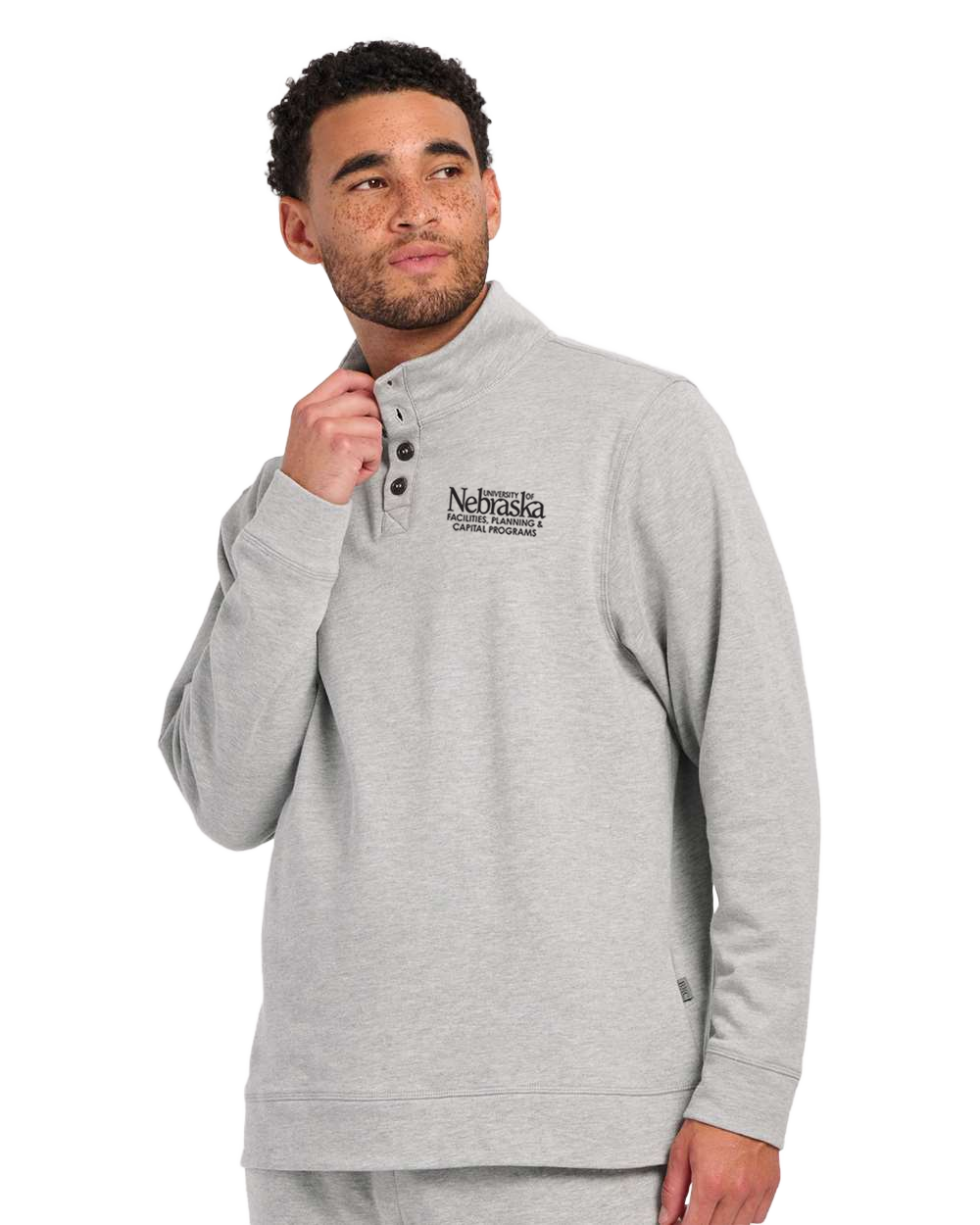 Boxercraft-Men's French Terry Button Pullover