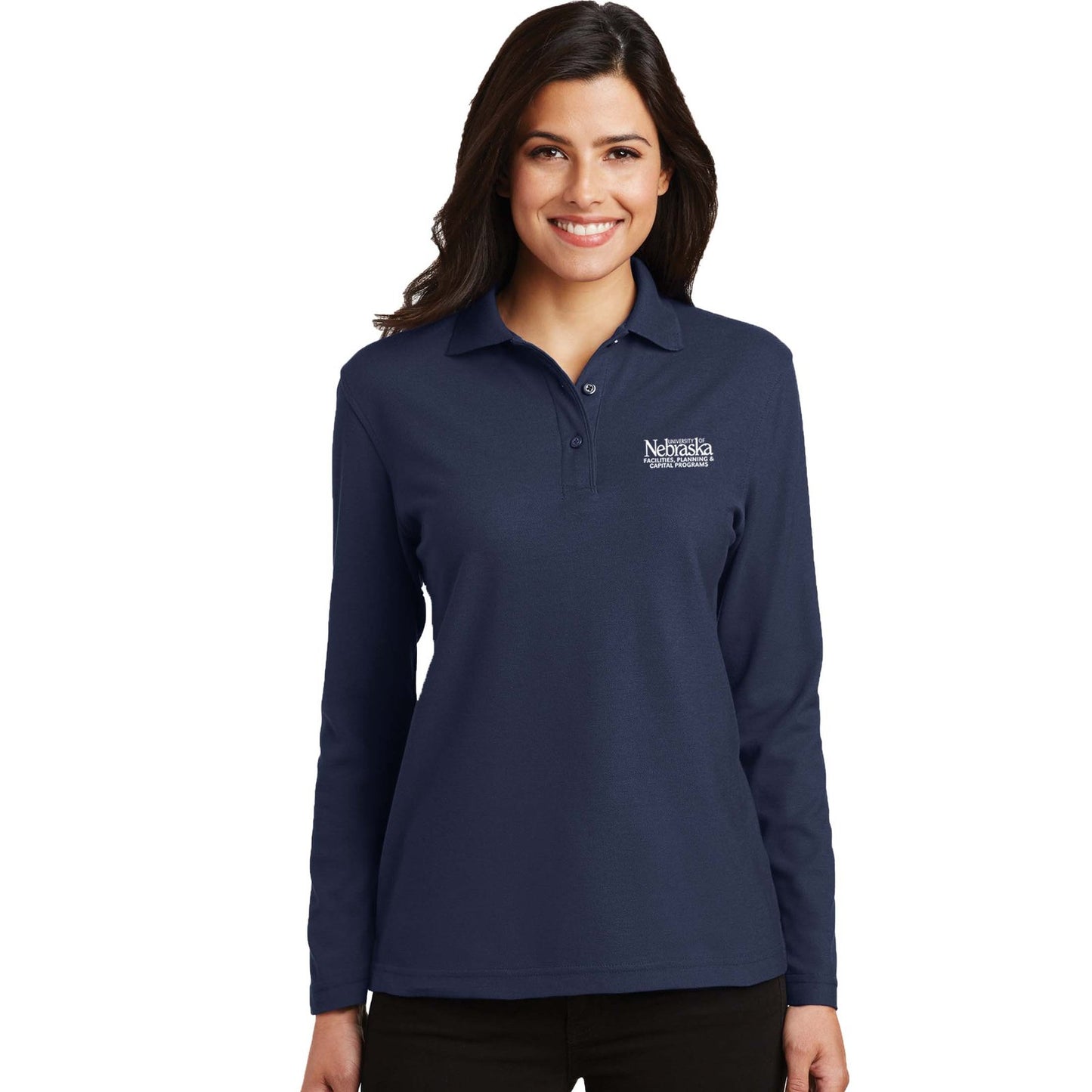 Port Authority Ladies Silk Touch Long Sleeve Polo