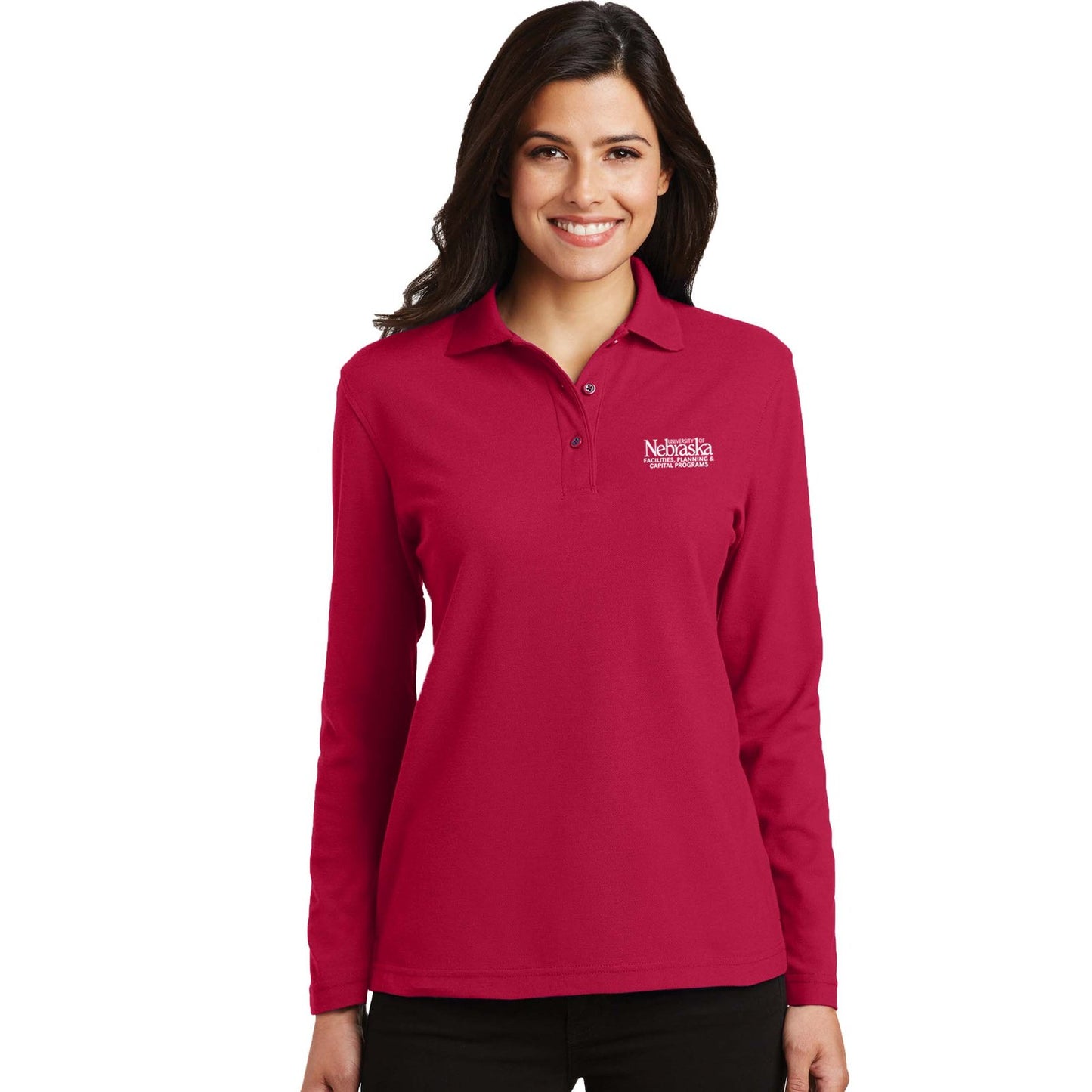 Port Authority Ladies Silk Touch Long Sleeve Polo