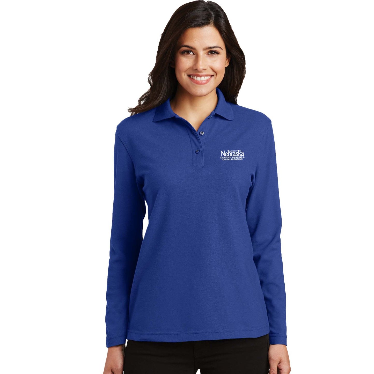 Port Authority Ladies Silk Touch Long Sleeve Polo