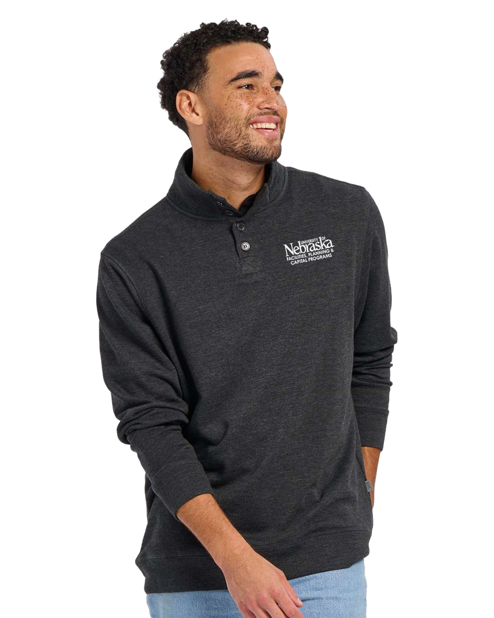 Boxercraft-Men's French Terry Button Pullover