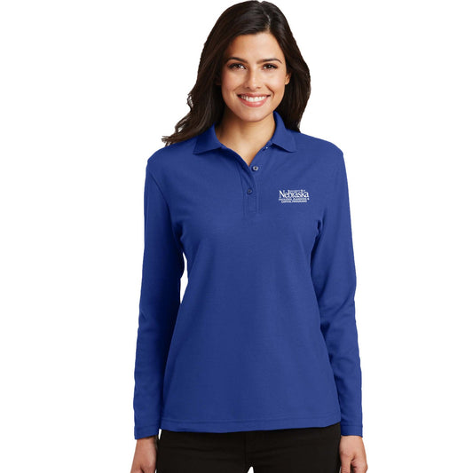 Port Authority Ladies Silk Touch Long Sleeve Polo