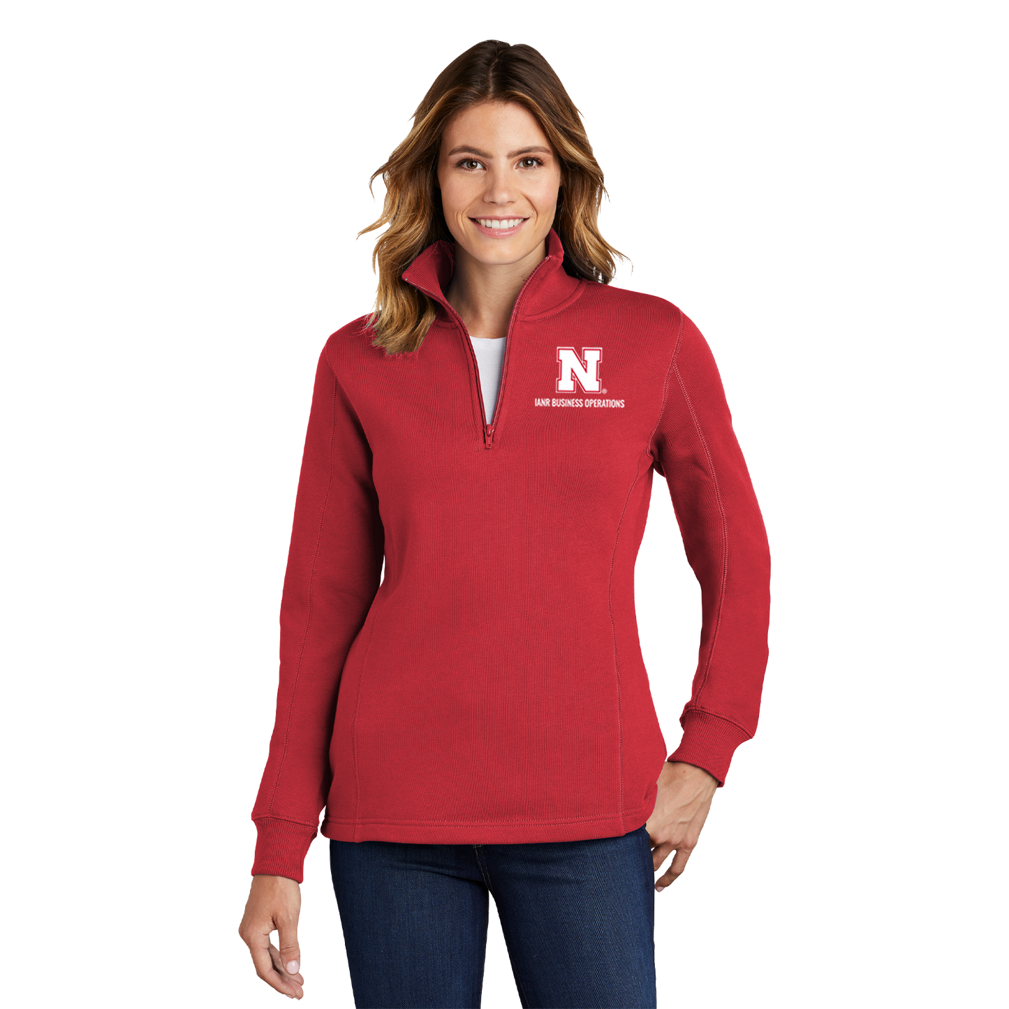 Sports-Tek® Ladies 1/4 Zip Sweatshirt