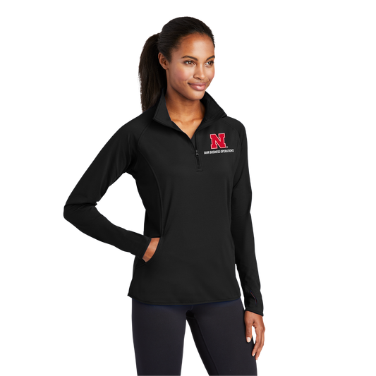 Sports-Tek®  Ladies Sports Wick Stretch 1/4 Zip Pullover Sweatshirt