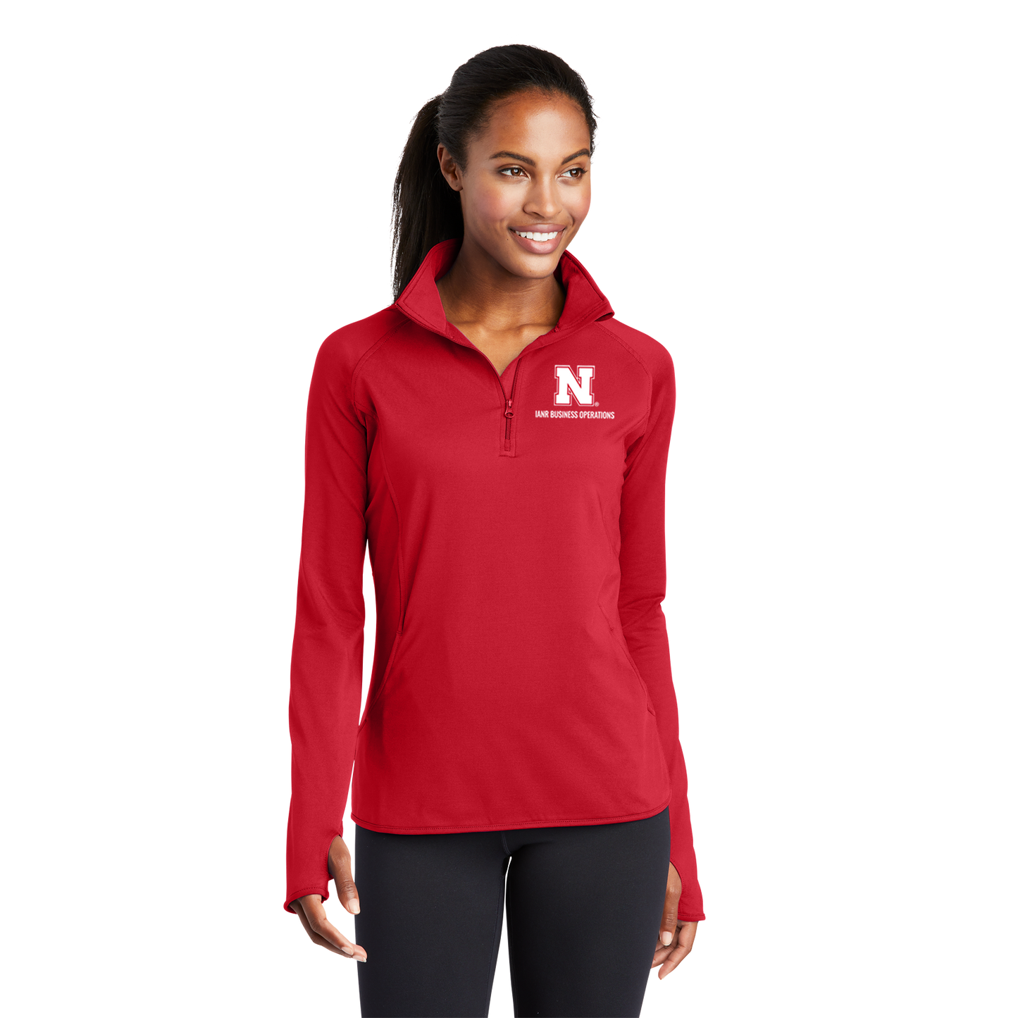 Sports-Tek®  Ladies Sports Wick Stretch 1/4 Zip Pullover Sweatshirt