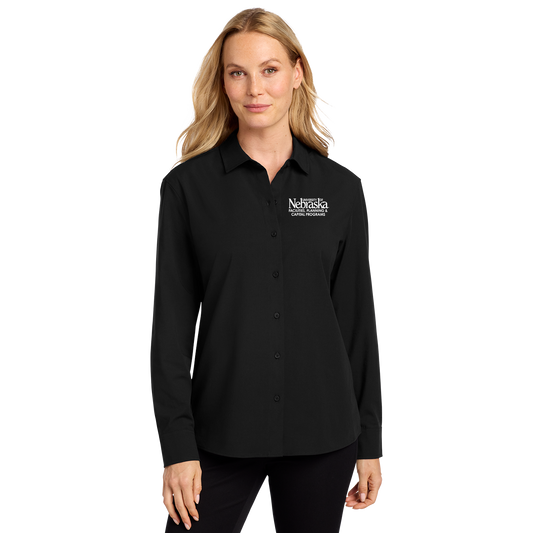 Women's Long Sleeve Stretch Woven Shirt